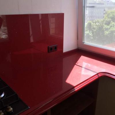 Подоконник-столешница из кварцевого агломерата Samsung Radianz SR461 Salina Red