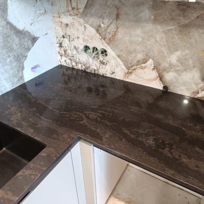 Столешница из кварцевого агломерата для кухни с островом Vicostone BQ8887