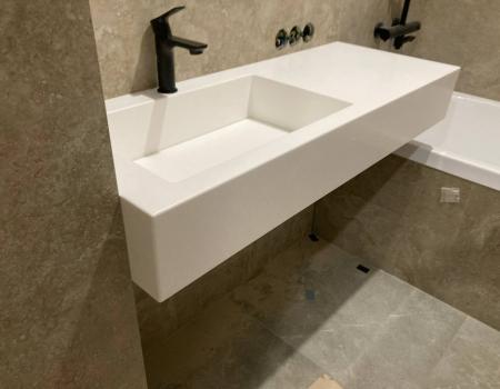 Акриловая столешница с интегрированной мойкой Grandex P104
